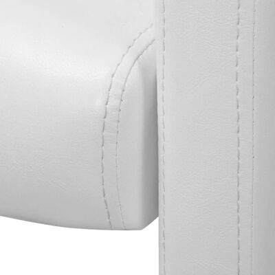 vidaXL Jedálenské stoličky 6 ks, biele, umelá koža