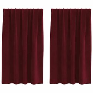 vidaXL Zatemňovacie z&aacute;vesy 2 pcs V&iacute;no červen&eacute; 140 x 140 cm Zamat