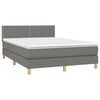 vidaXL Boxspring posteľ s matracom tmavosiv&aacute; 140x200 cm l&aacute;tka