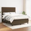 vidaXL Boxspring posteľ s matracom tmavohned&aacute; 140x200 cm l&aacute;tka