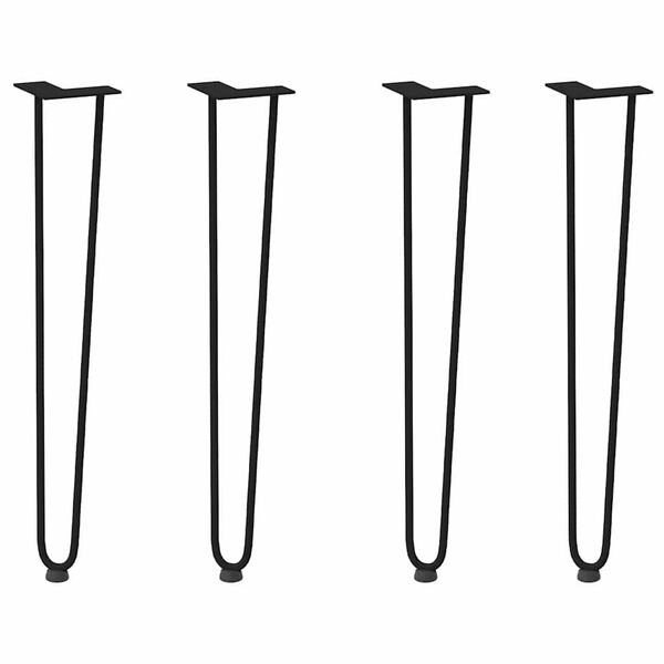vidaXL vl&aacute;senkov&eacute; nohy pre konzolov&eacute; stol&iacute;ky 4 ks, čierne 72 cm, mas&iacute;vna oceľ