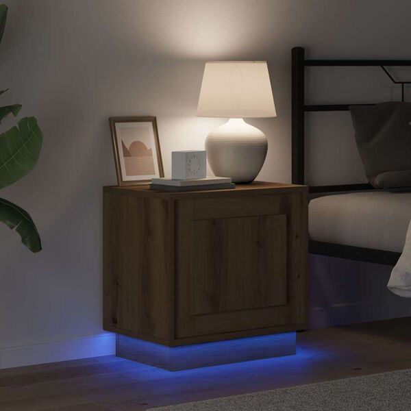 vidaXL Nočn&yacute; stol&iacute;k Remeseln&yacute; dub 44 x 34,5 x 45 cm Kompozitn&eacute; drevo