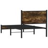 vidaXL Kovov&yacute; posteľn&yacute; r&aacute;m bez matraca dymov&yacute; dub 90x200 cm