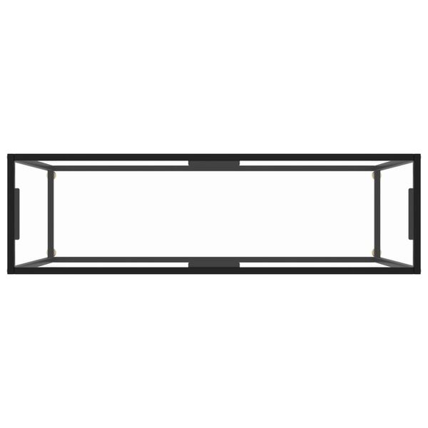 vidaXL Konzolov&yacute; stol&iacute;k priehľadn&yacute; 120x35x75 cm tvrden&eacute; sklo