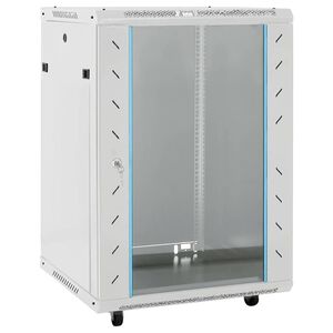vidaXL 15U N&aacute;stenn&aacute; serverov&aacute; skriňa 19" IP20 siv&aacute; 60x45x86 cm