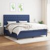 vidaXL Boxspring posteľ s matracom modr&aacute; 200x200 cm l&aacute;tka