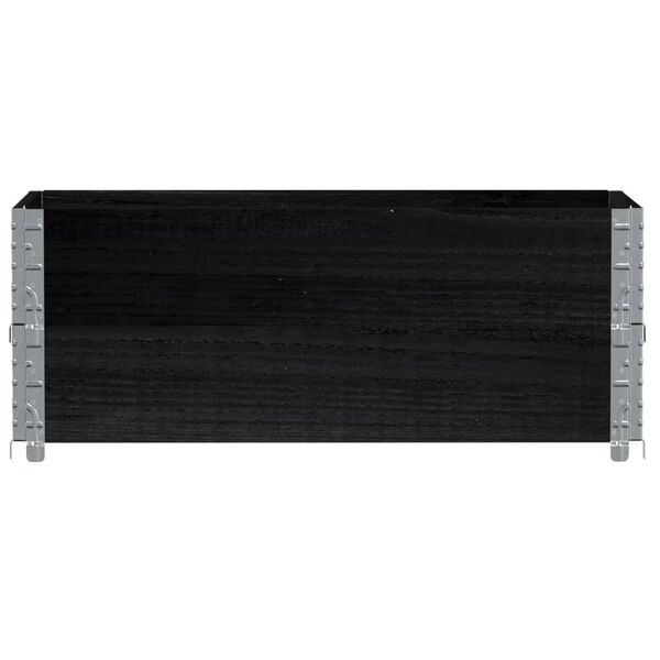 vidaXL Paletov&eacute; ohr&aacute;dky 2 ks čierne 100x50 cm borovicov&yacute; mas&iacute;v