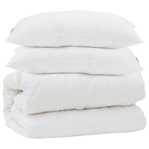 vidaXL Sada prikr&yacute;vok s vank&uacute;&scaron;om 3 pcs Biela Mikrof&aacute;za a perie