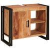 vidaXL Skrinka pod umývadlo s dverami Masívne akáciové drevo a železo