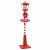 vidaXL Vianočn&aacute; pouličn&aacute; lampa s lamp&aacute;&scaron;om Červen&aacute; 40,5x40,5x180cm