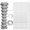 vidaXL Dr&ocirc;ten&eacute; pletivo+stĺpiky, pozinkovan&aacute; oceľ 25x0,8 m, strieborn&eacute;