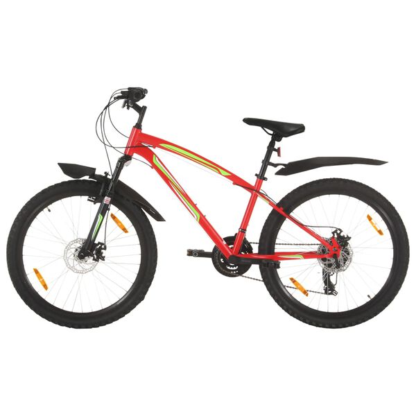 vidaXL Horsk&yacute; bicykel 21 r&yacute;chlost&iacute;, 26" koleso 36 cm, červen&yacute;