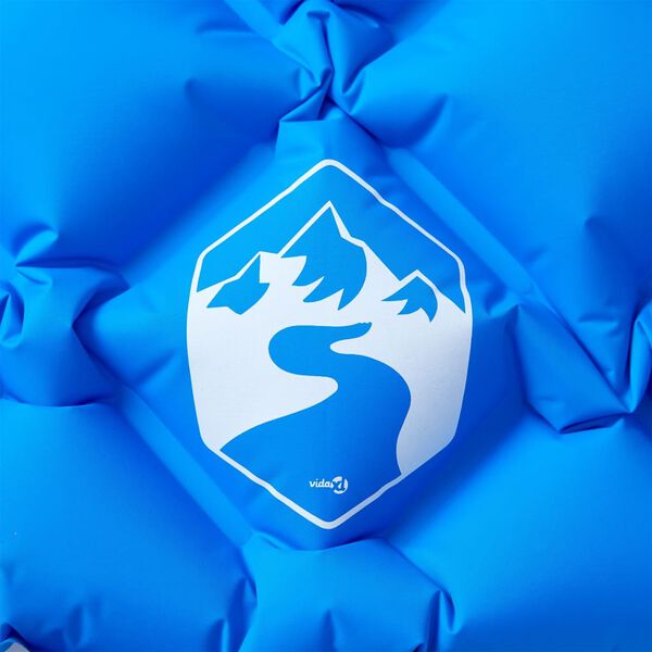 vidaXL Nafukovac&iacute; kempingov&yacute; matrac s vank&uacute;&scaron; 1 osoby modr&yacute;