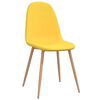 vidaXL Jedálenské stoličky 2 ks, horčicovo žlté, látka