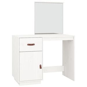 vidaXL Toaletn&yacute; stol&iacute;k biely 95x50x134 cm mas&iacute;vne borovicov&eacute; drevo