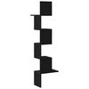 vidaXL N&aacute;stenn&aacute; rohov&aacute; polica čierna 32x32x127,5 cm kompozitn&eacute; drevo