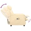 vidaXL Elektrické masážne kreslo krémové umelá koža