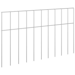 vidaXL Z&aacute;hradn&yacute; plotov&yacute; panel 24 ks 50 x 30 cm Pozinkovan&aacute; oceľ