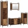 vidaXL Set kabinetov do k&uacute;peľne 4 ks Star&eacute; drevo 40 x 36 x 181 cm