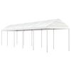 vidaXL Alt&aacute;nok so strechou, biely 11,15x2,28x2,69 m, polyetyl&eacute;n