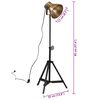 vidaXL Podlahov&aacute; lampa 25 W starožitn&aacute; mosadzn&aacute; 35x35x65/95 cm E27