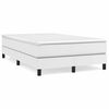 vidaXL Boxspring posteľ s matracom, biela 120x190 cm, umelá koža