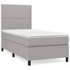 vidaXL Posteľn&yacute; r&aacute;m boxsping s matracom bledosiv&yacute; 90x200 cm l&aacute;tka