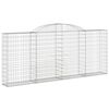 vidaXL Oblúkové gabionové koše 12 ks 300x30x120/140 cm pozink. železo