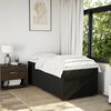vidaXL Posteľn&yacute; r&aacute;m boxspring s matracom čierny 90x190 cm l&aacute;tka