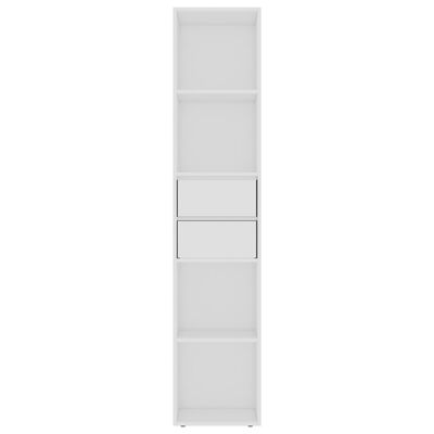 vidaXL Knižnica, biela 36x30x171 cm, kompozitné drevo