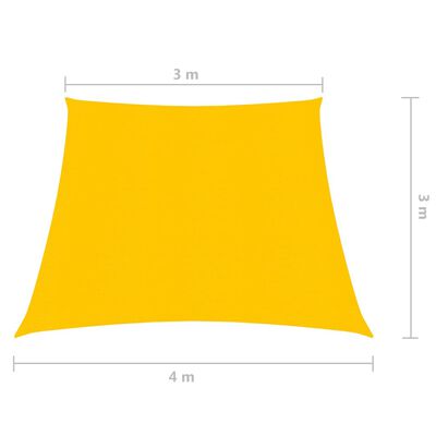 vidaXL Tieniaca plachta 160 g/m² žltá 3/4x3 m HDPE