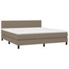 vidaXL Posteľn&yacute; r&aacute;m boxspring s matracom sivohned 180x200 cm l&aacute;tka