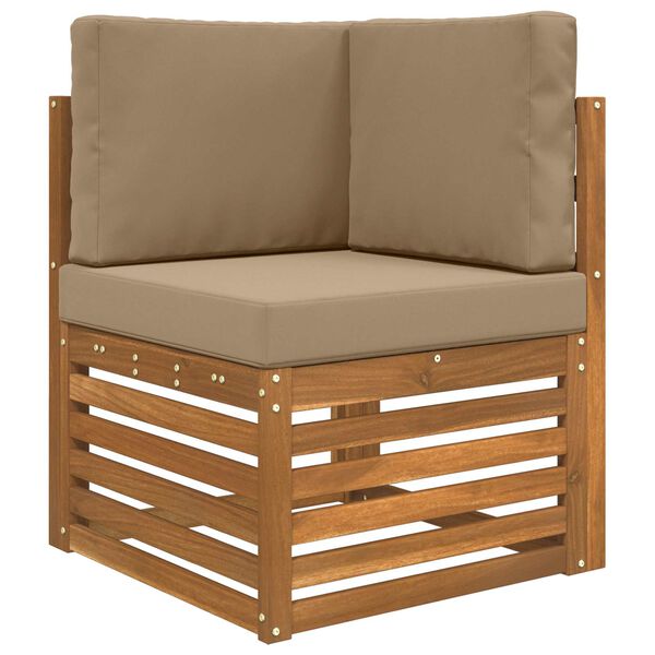 vidaXL Vank&uacute;&scaron; na vonkaj&scaron;iu pohovku 3 pcs Sivohned&aacute; Polyester