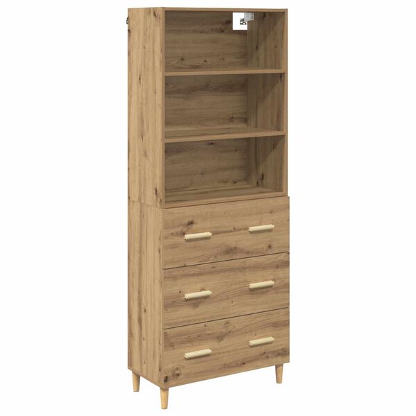 vidaXL Highboard Remeseln&yacute; dub 69,5 x 32,5 x 180 cm Kompozitn&eacute; drevo