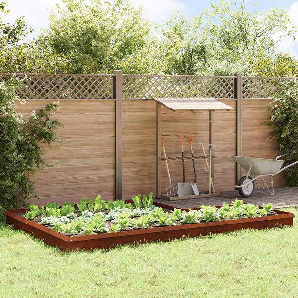 vidaXL Slim&aacute;kov&eacute; z&aacute;brany 16 pcs Hrdzav&yacute;