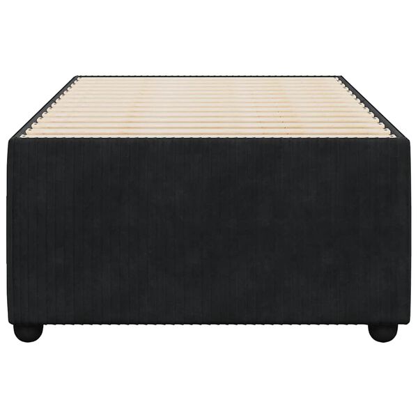 vidaXL Posteľný rám čierny 90x190 cm zamat