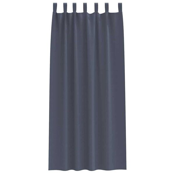 vidaXL Z&aacute;clony na zatemnenie s kr&uacute;žkami 2 pcs Antracit 260 x 140 cm
