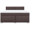 vidaXL Boxspring posteľ s matracom tmavohned&aacute; 180x200 cm l&aacute;tka