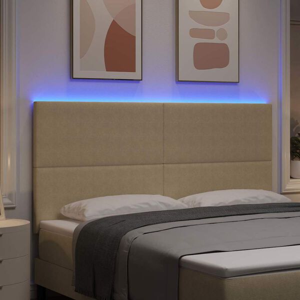 vidaXL LED hlavov&aacute; doska s čelnou doskou &Scaron;ed&aacute; zelen&aacute; 180 cm Polyester