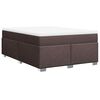 vidaXL Boxspring posteľ s matracom tmavohned&aacute; 140x190 cm l&aacute;tka