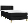 vidaXL Posteľn&yacute; r&aacute;m boxspring s matracom čierny 90x200 cm l&aacute;tka