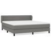 vidaXL Boxspring posteľ s matracom tmavosiv&aacute; 180x200 cm l&aacute;tka
