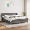 vidaXL Boxspring posteľ s matracom tmavosiv&aacute; 180x200 cm l&aacute;tka