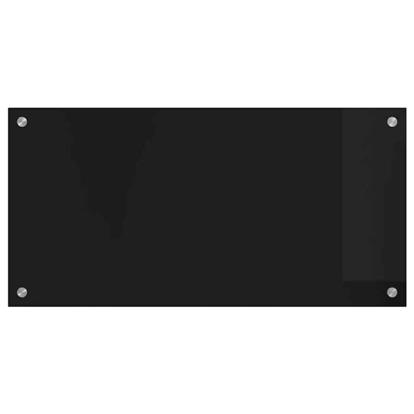vidaXL Kuchynský backsplash Čierna 80 x 40 cm tvrdené sklo