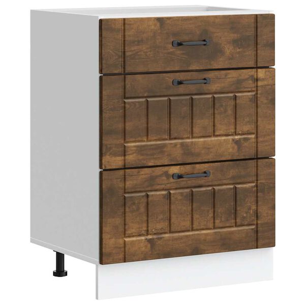 vidaXL Kuchynsk&aacute; spodn&aacute; skrinka Lucca, tmav&yacute; dub, kompozitn&eacute; drevo