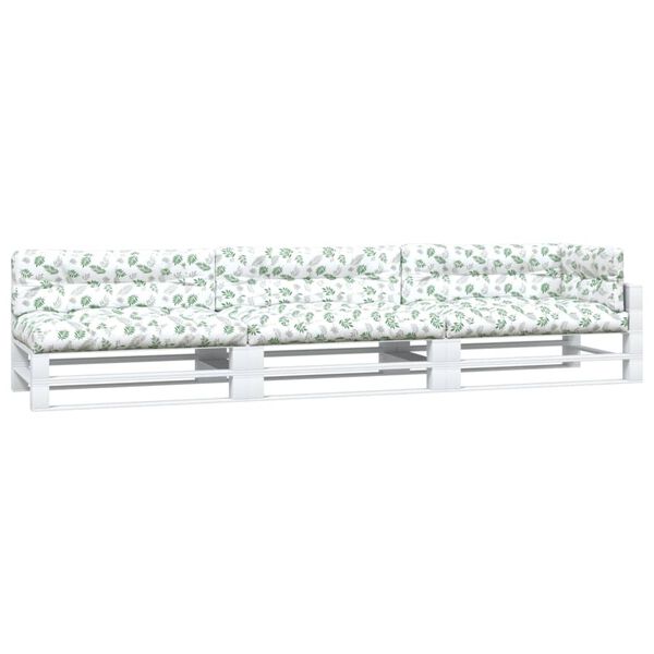 vidaXL Podložky na paletov&uacute; sedačku 7 ks listov&yacute; vzor l&aacute;tka