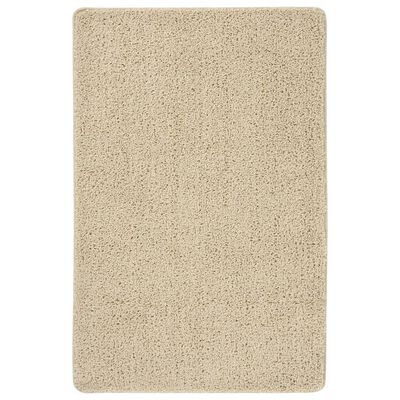 vidaXL Chlpatý koberec krémový 200x290 cm protišmykový