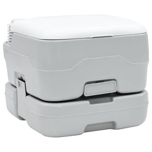 vidaXL Kempingov&eacute; WC Svetlomodr&aacute; a biela 41,5 x 36,5 x 42 cm