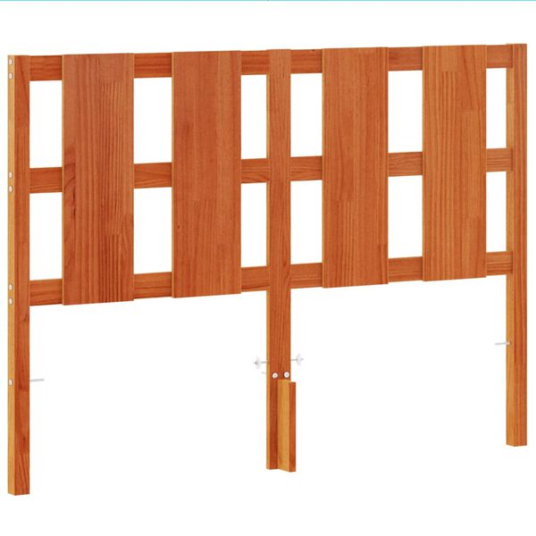 vidaXL Čelo postele voskové hnedé 135 cm masívna borovica