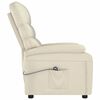 vidaXL Elektrické sklápacie kreslo krémové umelá koža